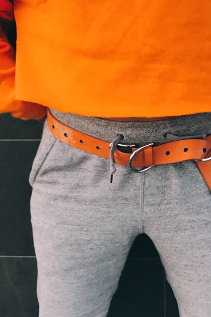 Orange belt detail